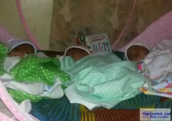 Photo: 45-year-old woman gives birth to triplets in Benue State after 12 years of marriage